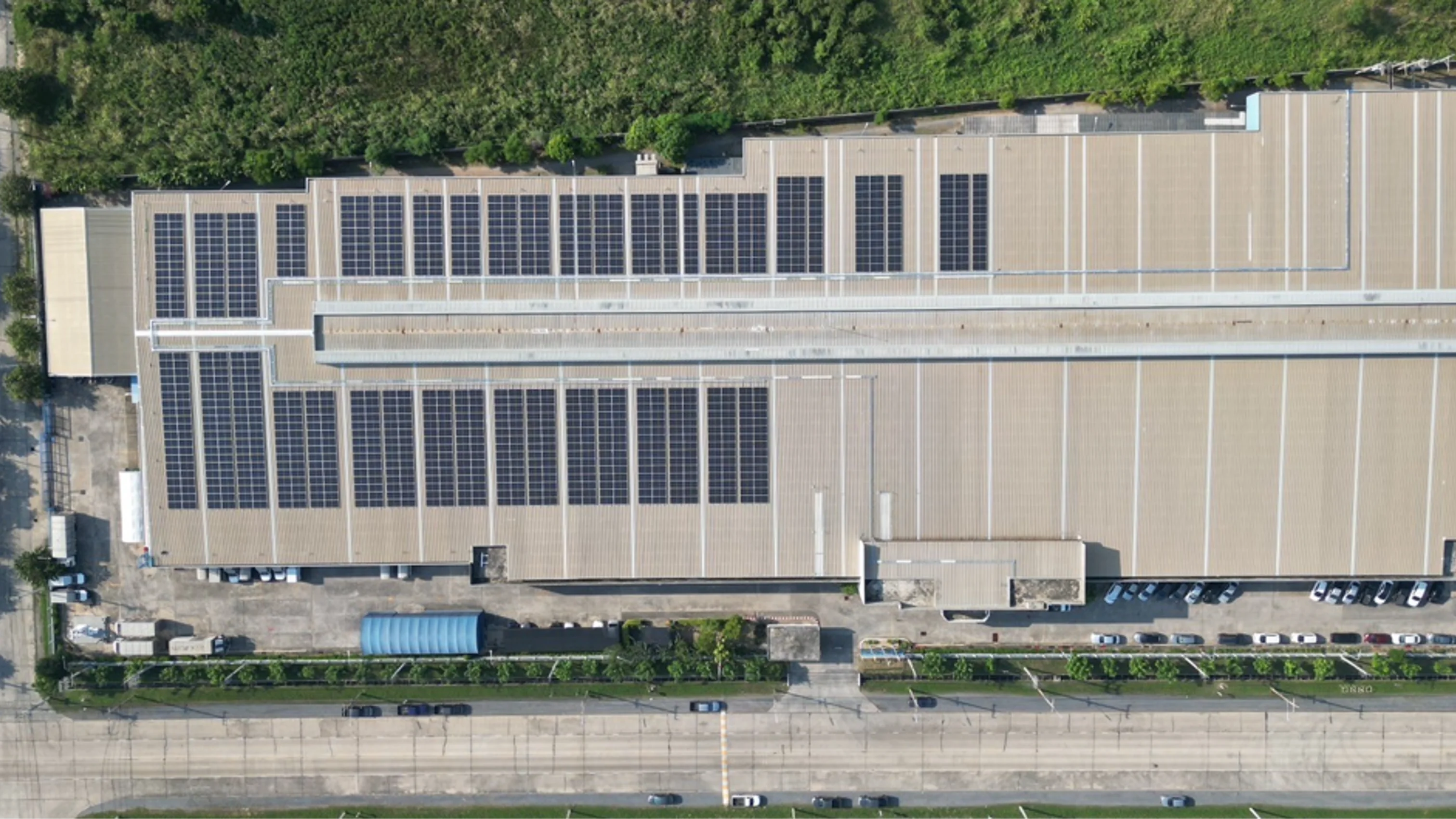 Solar Panel Installation on Rooftop of Manufacturing Unit in Thailand
